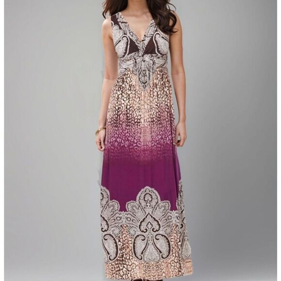 Soma Dresses & Skirts - Soma Purple Maxi Sundress Sleeveless V-neck Resort Wear